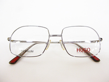 ∞【デッドストック】HUGO BOSS ヒューゴボス 眼鏡 メガネフレーム HG15547 53[]16-140 チタン ガンメタリック フルリム 日本製 □H8_画像2