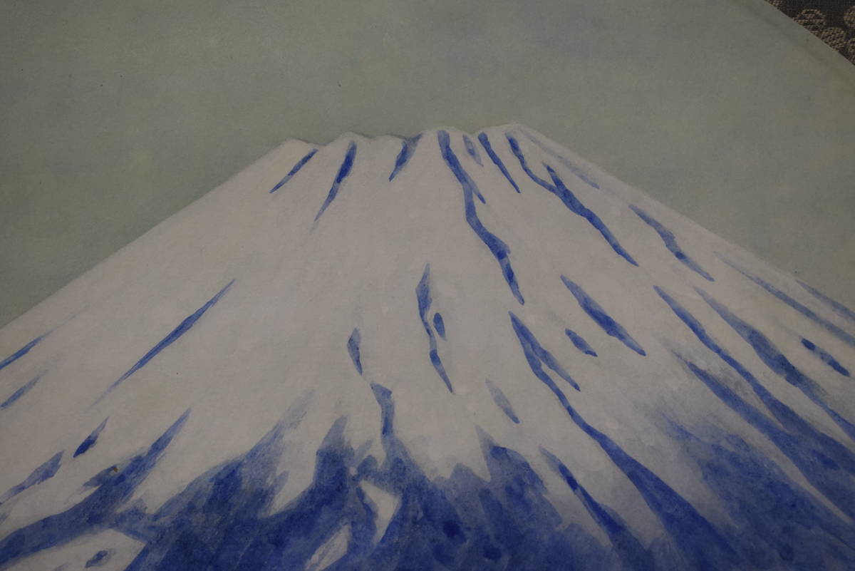 [Authentique] Tomizo Takagi/Mt. Fuji/Fenêtre circulaire/Fuji Seiko/Parchemin suspendu ☆Bateau au trésor☆Z-559, Peinture, Peinture japonaise, Paysage, Vent et lune