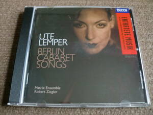 ウテ・レンパー Ute Lemper「BERLIN CABARET SONGS」18曲　輸入盤