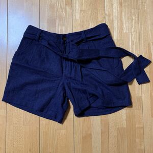 Persodea ペルソデア ショートパンツ レディース ネイビー WOMEN サイズ M ウェスト64-70cm 中古品 美品 1回使用品 送料無料