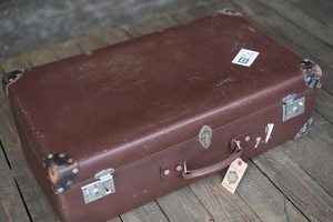 106202 Vintage Britain glove Toro ta-[GLOBE TROTTER] trunk case Vintage antique suitcase leather bag 