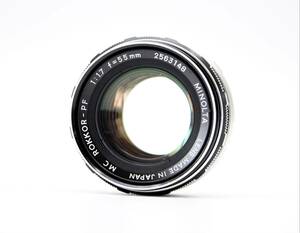 ★良品★MINOLTA ミノルタ MC ROKKOR-PF 55mm F1.7 ミノルタ王道！標準レンズ！ OK3702