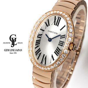 美品 カルティエ ベニュワール SM WB520002 PG無垢 純正ダイヤベゼル レディース クォーツ 腕時計
