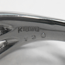 K18WG ブラックダイヤモンド 1.30ct 脇石ブラックダイヤモンド 0.95ct ダイヤモンド 0.26ct リング_画像6