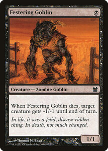 MTG ■黒/英語版■ 《ただれたゴブリン/Festering Goblin》★FOIL★ モダンマスターズ MM1