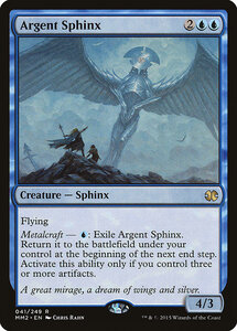 MTG ■青/英語版■ 《銀白のスフィンクス/Argent Sphinx》モダンマスターズ2015 MM2