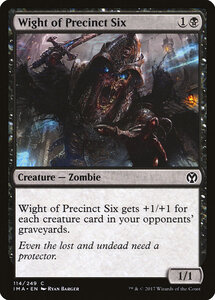 MTG ■黒/英語版■ 《第６管区のワイト/Wight of Precinct Six》★FOIL★ アイコニックマスターズ IMA