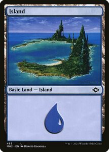 MTG ■土地/英語版■ 《島/Island》★エッチングFOIL★モダンホライゾン２ MH2