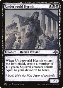 MTG ■黒/英語版■ 《死の国の隠遁者/Underworld Hermit》★スケッチFOIL★モダンホライゾン２ MH2