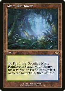 MTG ■土地/英語版■ 《霧深い雨林/Misty Rainforest》★旧枠エッチングFOIL★モダンホライゾン２ MH2