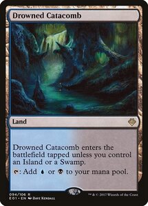 MTG ■土地/英語版■《水没した地下墓地/Drowned Catacomb》Archenemy:Nicol Bolas E01