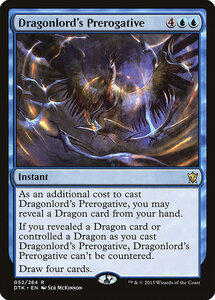 MTG ■青/英語版■《龍王の大権/Dragonlord's Prerogative》タルキール龍紀伝 DTK