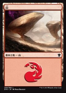 MTG ■土地/日本語版■《山/Mountain》★FOIL★ タルキール龍紀伝 DTK