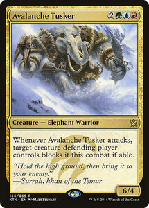 MTG ■金/英語版■《なだれの大牙獣/Avalanche Tusker》 タルキール覇王譚 KTK