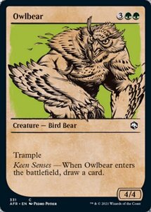 MTG ■緑/英語版■ 《アウルベア/Owlbear》▲ショーケース▲フォーゴトン・レルム探訪　AFR