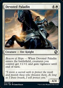 MTG ■白/英語版■ 《献身のパラディン/Devoted Paladin》フォーゴトン・レルム探訪　AFR