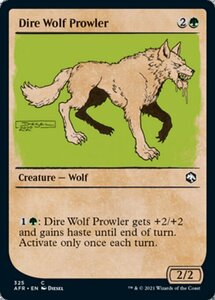 MTG ■緑/英語版■ 《うろつくダイア・ウルフ/Dire Wolf Prowler》▲ショーケース▲フォーゴトン・レルム探訪　AFR