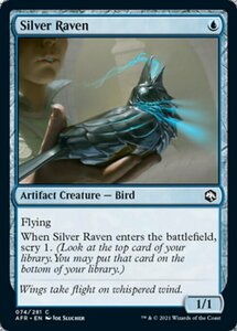 MTG ■青/英語版■ 《シルヴァー・レイヴン/Silver Raven》フォーゴトン・レルム探訪　AFR