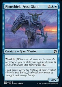 MTG ■青/英語版■ 《霧氷盾のフロスト・ジャイアント/Rimeshield Frost Giant》フォーゴトン・レルム探訪　AFR