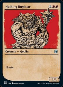 MTG ■赤/英語版■ 《巨体のバグベア/Hulking Bugbear》▲ショーケース▲フォーゴトン・レルム探訪　AFR