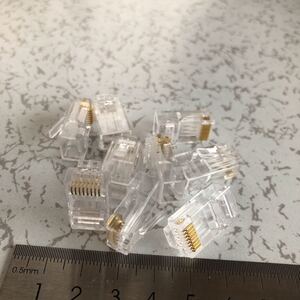 コネクタ モジュラープラグ LANケーブル加工10個まとめてCAT6 @001