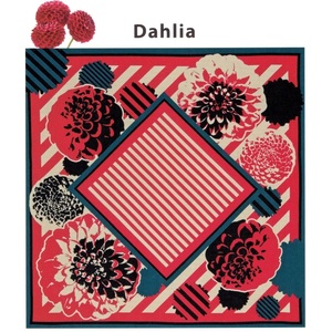 ディア・レディーふろしき「ダリア　Dahlia 」二四巾　約97cm（ワイン、一升瓶、お買い物用に）　y016-051044