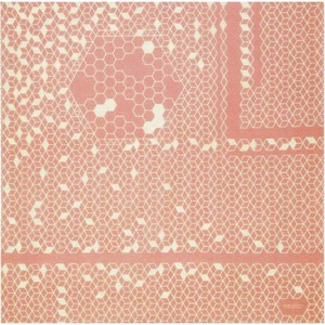 KONAMIふろしき「ハニカム　ピンク」中巾　約50cm（お弁当、ランチョンマットに）　y012-051036