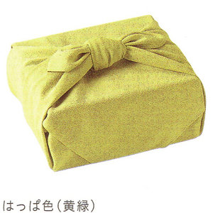 色がきれいなちりめん　無地　ふろしき「はっぱ色（黄緑）」中巾　約４５cm（袱紗としても使える大きさ）　y033-034112