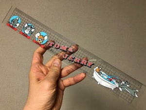  that time thing 1976 year about Gakken made in Japan TOM & JERRY Tom . Jerry 30cm ruler dead stock Tom jeli.... young lady meruhen Showa Retro rare 