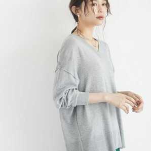 新品 送料無料 chocol raffine robe シアバターVネックニットプルオーバー