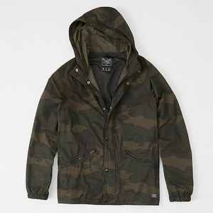 本物！A&F アバクロ 『WINDBREAKER JACKET』 132-327-0434-330 Camo/Sサイズ 【新品】 ※最後の1枚です。