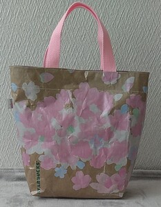 紙袋 リメイク 桜 トートバッグ お花見 サブバッグ ハンドメイドバッグ