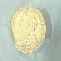 【人気】1900年 MS62 1/2ソブリン　ベールドヘッド　イギリス　英国　PCGS 金貨_画像5