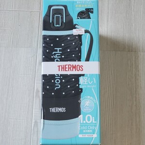 サーモス THERMOS スポーツボトル 真空断熱 サーモス水筒 水筒カバー fht-1000 1000ml 1L ドットブラック