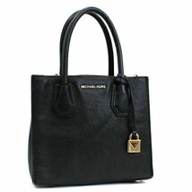 マイケルコース ハンドバッグ トートバッグ ゴールド金具 型押し ブラック レザー 中古 ABランク MICHAEL KORS｜レデース 女性用_画像1