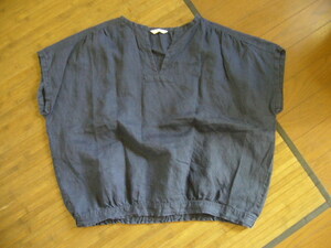384-36*:niko and... Nico and лен блуза size.F цвет. темно-синий tolini чай a-tsu свечение bar Work 
