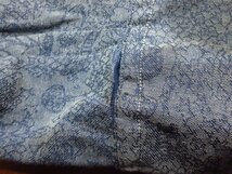 PAUL SMITH ポールスミス きのこ 刺繍 ジャガード ウエスタン シャツ 青 インディゴ indigo S_画像5