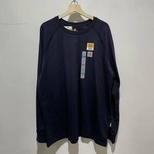 ☆送料無料☆新品☆Carhartt☆カーハート☆FR☆ワンポイントロンT☆メンズXL☆ネイビー☆d２２