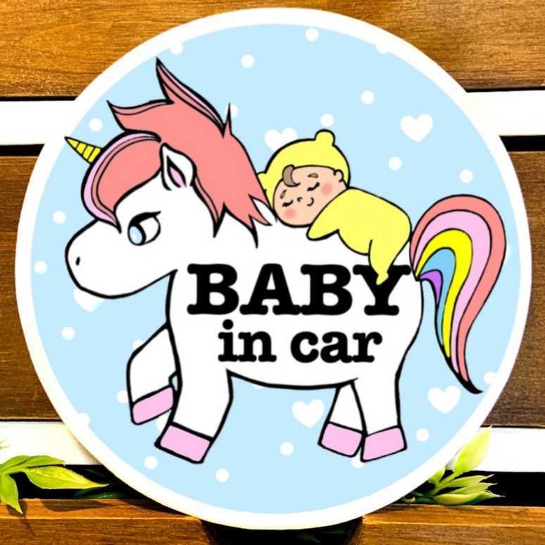 ベビーインカー 【にゃんこ茶トラ】 マグネットステッカー シール 吸盤 ...