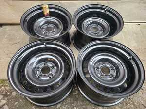 ナカテツ 16×8.5J+15&9.5J+4 5H114.3 ハブ径66mm 4本no.171 加工鉄チン 加工ホイール 深リム スチール 加工てっちん