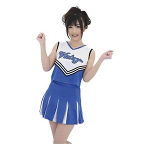 チアガール チア チアダンス コスプレ ハロウィン 仮装 青 水色 スカイ☆チア コスプレ衣装 ミニスカート チアコスプレ 未使用