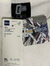 GU(ジーユー) - ＭEN コットン ビッグT (5分袖) GUNDAM ガンダム 未着用品 白色 XLサイズ Tシャツ 人気完売品_画像5
