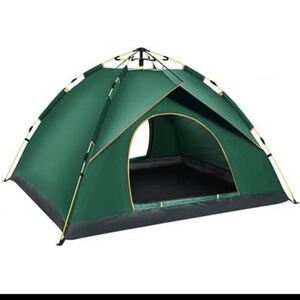 テントワンタッチテント3〜4人用キャンプテント1層式の簡単設置UVカット加工防風・防水折りたたみ超軽量