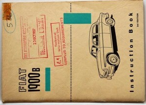 Fiat 1900B Instructio Book English version 