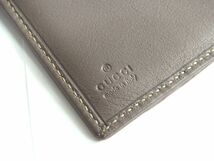 中古 GUCCI 長財布 リボン プリンシー 二つ折り長財布 257005 2067 GGキャンパス レザー ベージュ系 パープル系 グッチ USED品 リサイクル_画像8