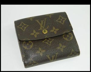 中古 LOUIS VUITTON ポルトモネビエカルトクレディ Wホック 財布 モノグラム 折り財布 M61652 ルイヴィトン USED品 男女兼用財布