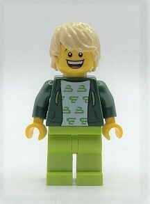 即決　新品 未使用　レゴ　LEGO　ミニフィギュア　ミニフィグ　タウン　シティ　パーカーの男の子　男性　金髪