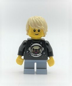 即決　新品 未使用　レゴ　LEGO　ミニフィギュア　ミニフィグ　タウン　シティ　パグTシャツの男の子 犬好き 金髪 