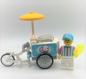 即決 新品 未使用　レゴ LEGO ミニフィグ　ミニフィギュア　シティ　アイスクリームショップの女の人　女性　カート