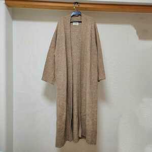  Super Long UNGRID knitted cardigan Brown F long cardigan 